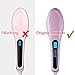 GHB Electric Hair Straightening Brush Electric Hair Brush for Professional Straightening Styling with LCD Display (Pink)