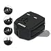 Produktbild OXoqo International Weltweit Reise Ladegerät Plug Power Wand Adapter (US UK EU AU) mit 2 2,5A USB Ports und Auto Ladegerät, Schwarz