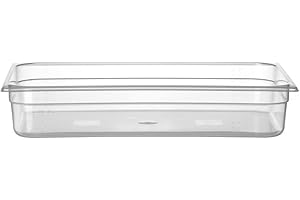 HENDI Gastronormbehälter, Temperaturbeständig von -40° bis 80°C, Skalierung, Geruchs- und geschmackneutral, 14L, Polypropylen, GN 1/1, 530x325x(H)100mm, Transparent