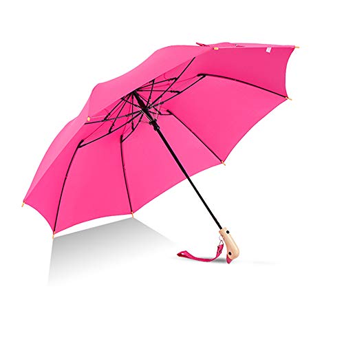 QBL Ombrello Pieghevole da Donna Ombrello da Viaggio Ombrello da Viaggio con Rivestimento in Teflon Piccolo Cartone Giallo Anatra,Pink