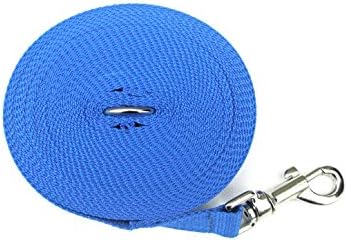 10ft 3m Long Dog Training Lead Leash Recall Obedience Tracking Large 25mm Webbing In BLUE