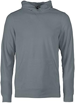 James Harvest Mens Microfleece Hoodie- Light Fleece Active Top- 7 Colours- S-5XL (XL, Grey)