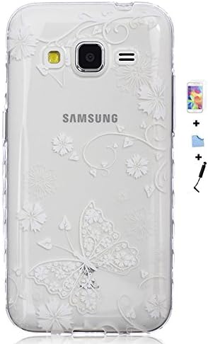 TIODIO® 4 in 1 Soft TUP case skin cover with unique pattern for Samsung Galaxy Core Prime SM-G360F G3606 G3608 G3609 Generation Cases and Covers,Screen Protector Film and Stylus Pen included, C41