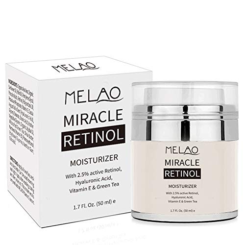 Crema hidratante retinol, UWIME, antienvejecimiento, Majestic Pure Retinol, crema para cara y ojos, retinol 2,5 %, ácido hialurónico, vitamina E y aceite de jojoba