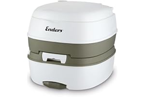 ‎ENDERS HDmirrorR MH-Online Deluxe Campingtoilette Bequeme Sitzhöhe, Abnehmbarer Abwassertank 17 L - Mobile Chemietoilette Campingklo Camping-Toilette