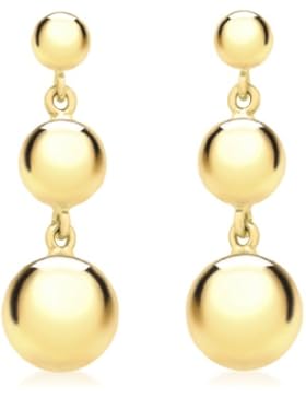 Carissima Gold Damen-Gold ballförmige Ohrringe