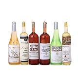  setzen von 6pcs bunt Wein Flaschen Puppenhaus Miniatur 01.12 Maßstab