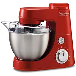 Moulinex - qa408gb1 - Robot pâtissier 4l 900w rouge + blender 1.5l masterchef gourmet