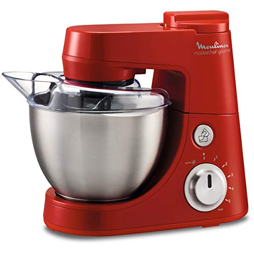 Moulinex - qa408gb1 - Robot pâtissier 4l 900w rouge + blender 1.5l masterchef gourmet