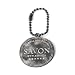SAVON Round Metal Keychain K004 White Rust Gun Metal Finish with hook used as car keychain house keychain lock keychain RS.70.00