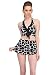 Clovia Women 2 Pc Polyamide Printed Padded Swimsuit In Black RS.769.00