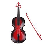 Jouet de violon - SODIAL(R) Jouet educatif creatif cadeau d'enfants rouge simulation Led violon jouet musical