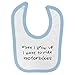 Price comparison product image When I Grow Up... Motorbikes Design Baby Bib Blue Contrast Trim and Black Print