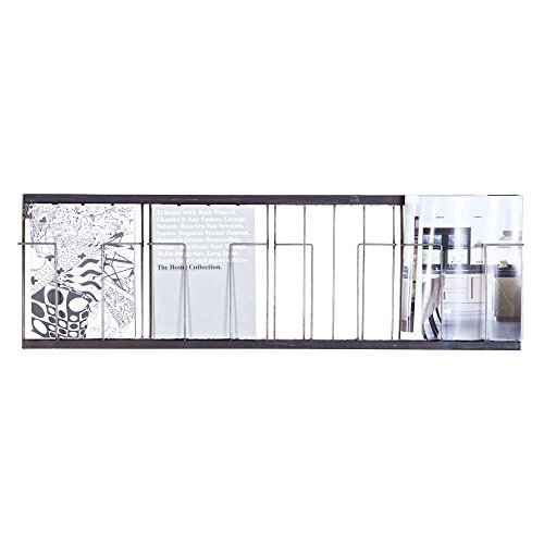 lounge-zone Prospekthalter Wandprospekthalter Wanddisplay Wandset Metall schwarz 104X32cm 4 x A4 13518 - 2