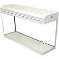 Boyu Aquarium Fish Tanks with LED Lighting & Hood Filtration (100cm / 150L, White)