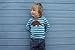Toby Tiger Unisex Baby Organic Long Sleeve Dinosaur Applique T-Shirt Turquoise/ Pale Turquoise 6 - 12 Months