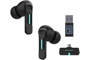 Middle Rabbit SW4 Auricolari da Gioco Wireless per PC PS4 PS5 Switch Mobile USB C A Dongle 2.4Ghz Bluetooth Latenza Bassa di 30ms Senza Fili Cuffie in Ear con 4 Microfono Auricolari Desktop Computer