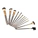 Tenn Well Makeup Brushes Sets 12-Piece Beauty Professional Cosmetics Makeup Brush Kits with white Pouch