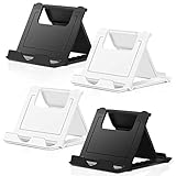 COOLOO Support Téléphone, Portable Réglable, 4 Pièces Support de Bureau Phone Tablette Stand Universel Multi-Angles Pliable Compatible iPhone X/8/7 Plus/7/6s/6/5/4 Smartphones E-Reader