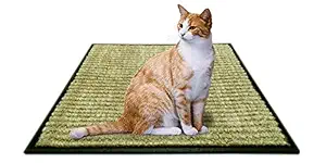 Mats Avenue Cat Scratch Mat Claw Pad and Sleeping Mat Hand Made, Natural Coir and Rubber Brown Color, 45x45 cm Set of 1