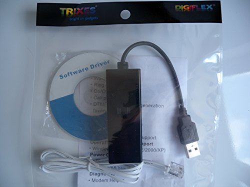 TRIXES Externes USB Modem mit 56K Daten- und Faxmodem für Windows 7 - 6