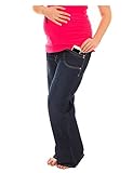Exclusive Pink Pixie Boyfriend Slouch Under Bump Maternity Jeans 32" Leg Size 10 Blue