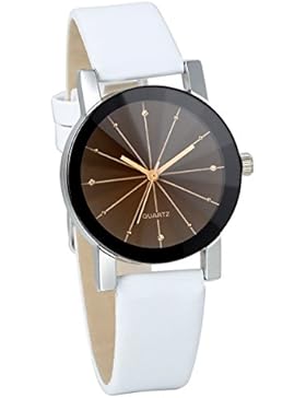 JewelryWe Damen Armbanduhr, Analog Quarz, Klassiker Elegant Business Casual Uhr mit Schwarz Rund Zifferblatt &...