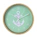 Produktbild Hama Wanduhr (geräuscharme Uhr ohne Ticken, Holzrahmen, Ankerdesign, 26 cm) mint
