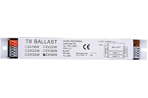 Buwei T8 220-240V AC 2x58W Ballast électronique à Large Tension Ballasts de Lampe Fluorescente