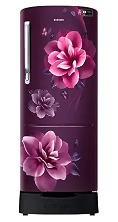 Samsung 230 L 3 Star Inverter Direct Cool Single Door Refrigerator(RR24T285YCR/NL, Camellia Purple, Base Stand with Drawer)