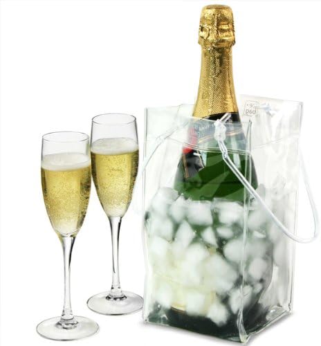 Ice Bag Basic Pro - Pack of 6 | Ice Tote Bags, Party Bottle Coolers, Champagne Cooler Bags, Wine Cooler Bags