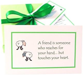 'Best of Friends' handmade friendship gift: 52 quote cards all about the joy & value of friendship, gift boxed & personalized with a poem & mini chocolate balls. Fab birthday / Christmas / new home / leaving / friendship gift for your BFF! (Cheeky sheep design)