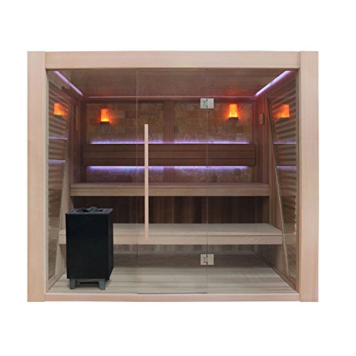 Preisvergleich Produktbild EO-SPA Sauna B1502C rote Zeder / 200x180 / 9kW EOS BiO-Cubo