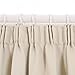 Deconovo Pencil Pleat Curtains Window Treatment Livingroom Curtains Thermal Insulated Blackout Curtains Bedroom Rod Pocket Curtains for Living Room with 2 Tiebacks 140x245cm 2 Panels Beige
