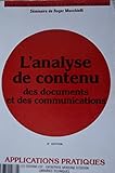 L'analyse de contenu des documents et des communications : Connaissance du problème, applications pratiques