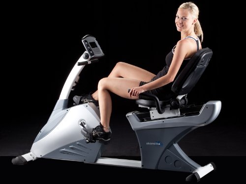 skandika Centaurus Liege-Ergometer SF-1050, 9 kg Schwungmasse, mit 12 vorinstallierten Trainingsprogrammen und 4 pulsgesteuerte Programme, weiß/silber - 4
