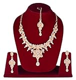 BOXO Party Necklace Set for Women Return Gift of Rakhi and Karwa Chauth 40 Gram Rose Gold Pack of 1