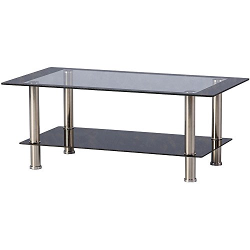Harlequin Black and Clear Glass Coffee Table