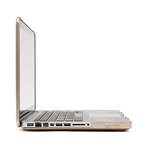 Macbook Pro 13 Hülle,TECOOL [Ultra Slim Serie] Plastik Hartschale Schutzhülle Snap Case und Silicon Tastatur Abdeckung für Apple MacBook Pro 13,3 Zoll – Gold - 4