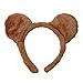 Price comparison product image Brown Soft Furry Teddy Bear Ears Alice Hair Band Headband Fancy Dress