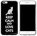 Produktbild Rikki Knight Hybrid-Schutzhülle für iPhone 6 Plus/6S Plus, Motiv: Keep Calm und Love Cats, Farbe: Schwarz