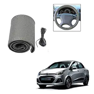 Semaphore (Grey) Car Steering Cover for Hyundai Xcent