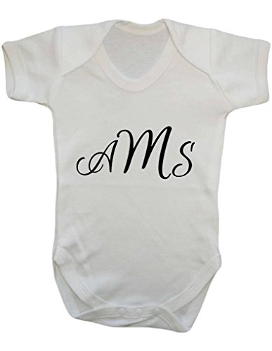 Personalised Monogrammed Name Initials Letters Custom Baby Onesie Vest