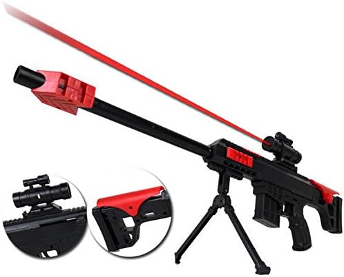 Moncare Large Cool Soft Rubber Shoots Weapons Gun Toy Model For Kids