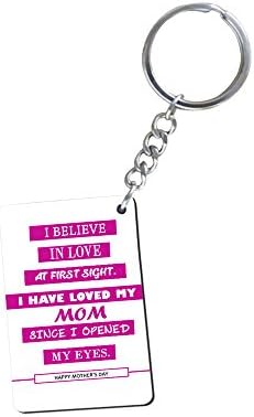 VESPL LOF Gifts for Happy Mother's Day Gifts for Mummy Graphics Printed Wood Keychain