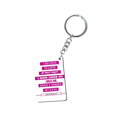 VESPL LOF Gifts for Happy Mother's Day Gifts for Mummy Graphics Printed Wood Keychain