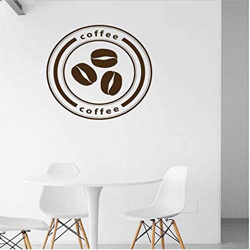 Wandaufkleber,Kaffeebohnen Wohnkultur Kinder Wohnzimmer DIY PVC Kunstwand Moderne Abnehmbare Wandtattoo Wasserdichte Kindergarten 57x63cm