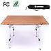 Produktbild RISILAYS Aluminium Campingtisch Klapptisch Falttisch Gartentisch Beistelltisch Höhenverstellbar Alutisch faltbar für Outdoor, Camping, Picknick, BBQ, Strand, Angeln