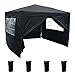 Produktbild FoxHunter wasserdicht 3 m x 3 m Pop-Up-Pavillon Festzelt Markise Partyzelt Himmel 260 g Polyester pulverbeschichtetem Stahl Rahmen 4 Gewicht Taschen Schwarz