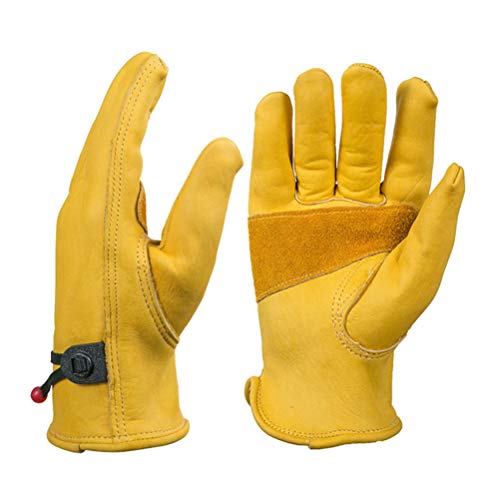 Preisvergleich Produktbild Schützende handschuhe, Verschleißfeste fahrer handschuhe Arbeitshandschuhe-Gelb XL